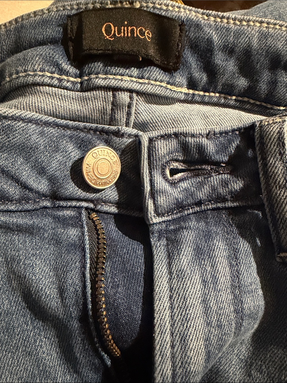 Quince Bella Stretch Wide Leg Blue Jeans. Seaside Blue. Women’s 26x32” inseam - Picture 3 of 8